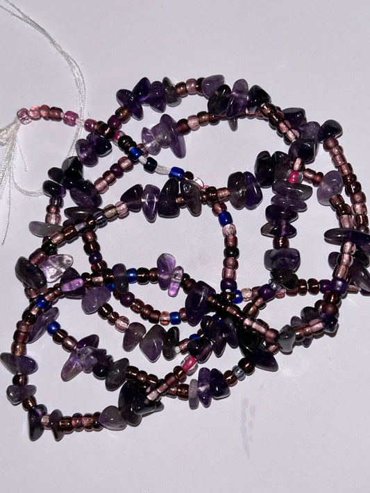 Amethyst Mix Waist beads