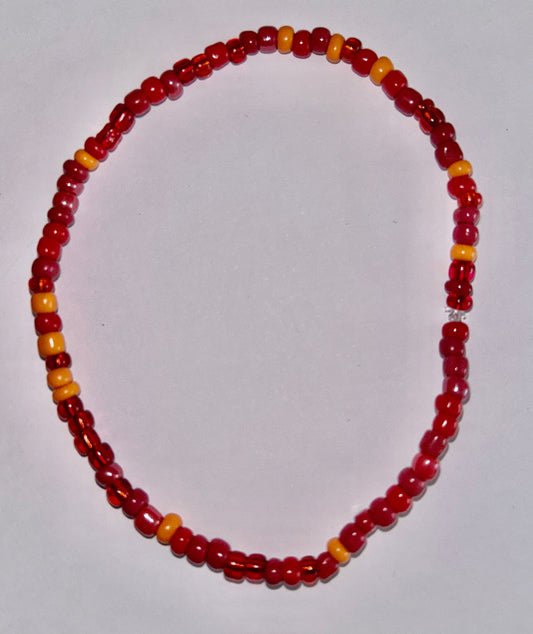 Red n Orange Mix Anklet