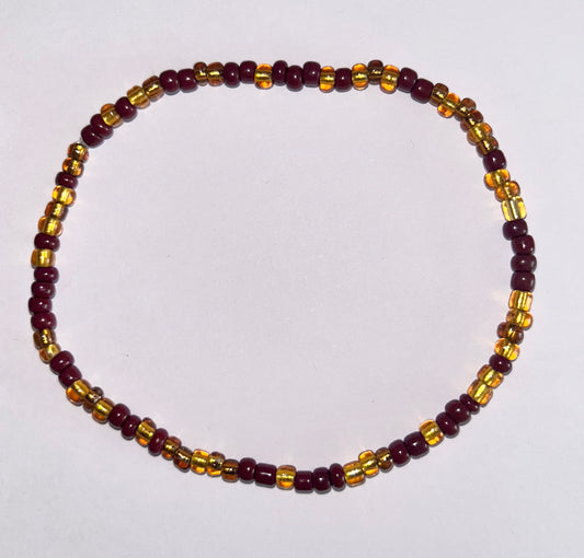 Brown n Gold Anklet